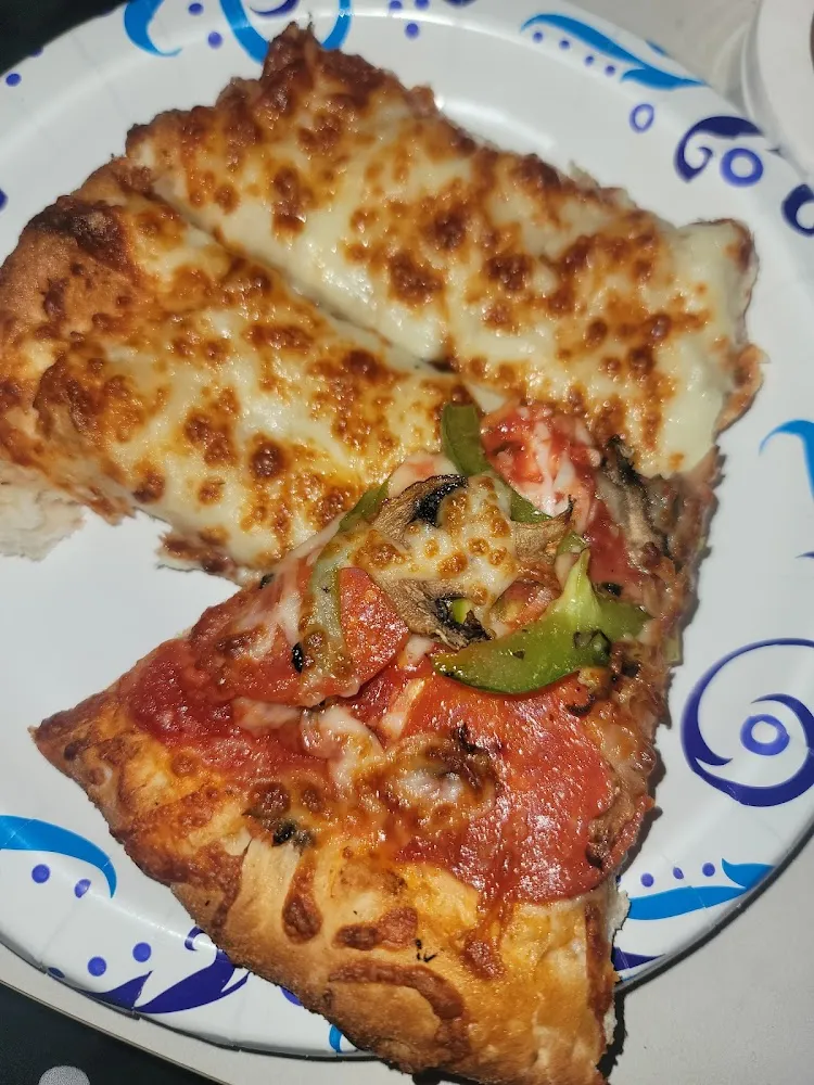 Supreme Pizza and Cheese Sticks
